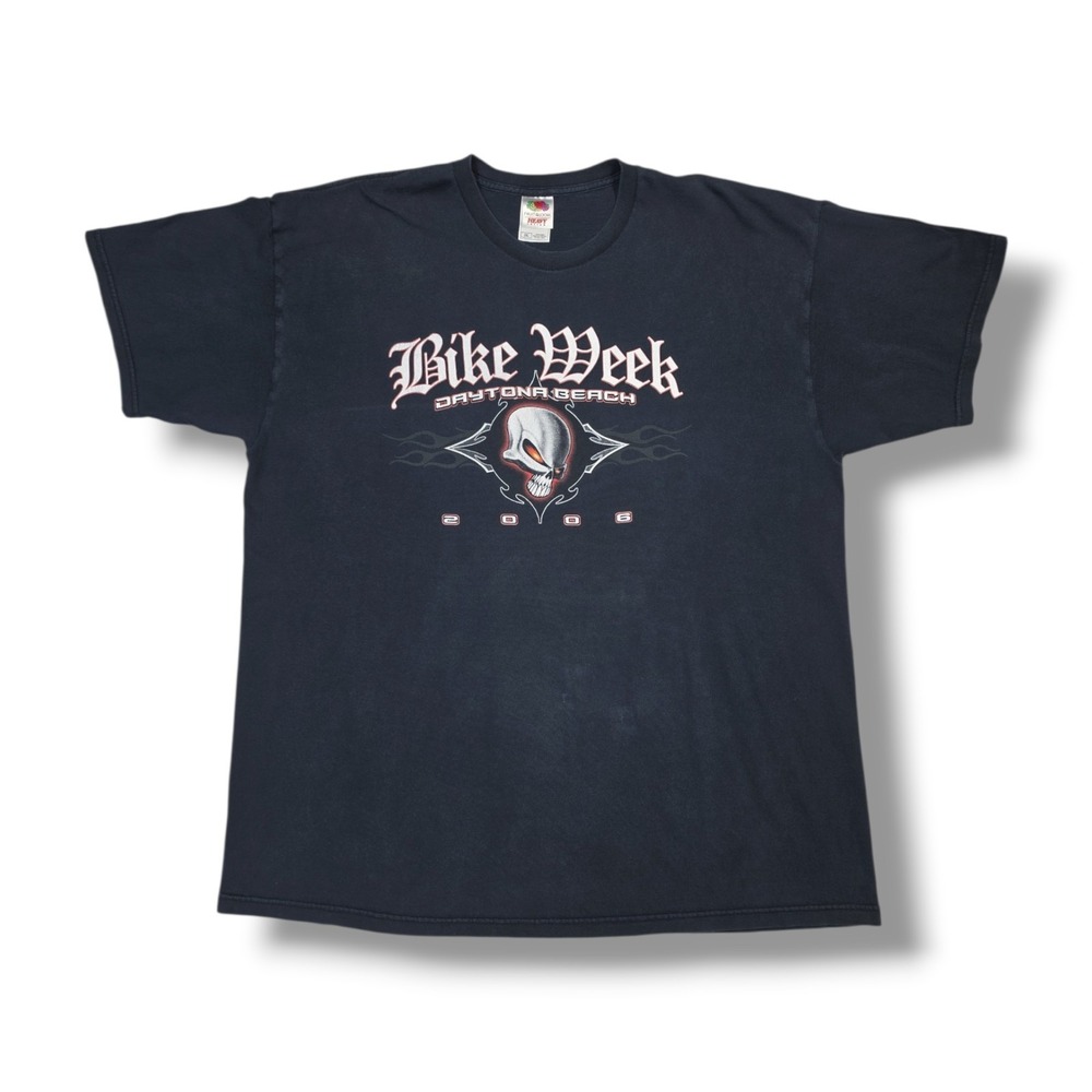 Vintage 2006 Bike Week Daytona Beach Black Fruit of the Loom T-Shirt Men's 2XL